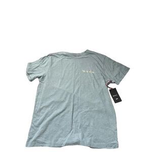 Rvca Men's Blue and Green T-shirt